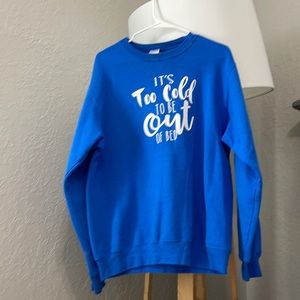 Lazy day royal blue sweatshirt